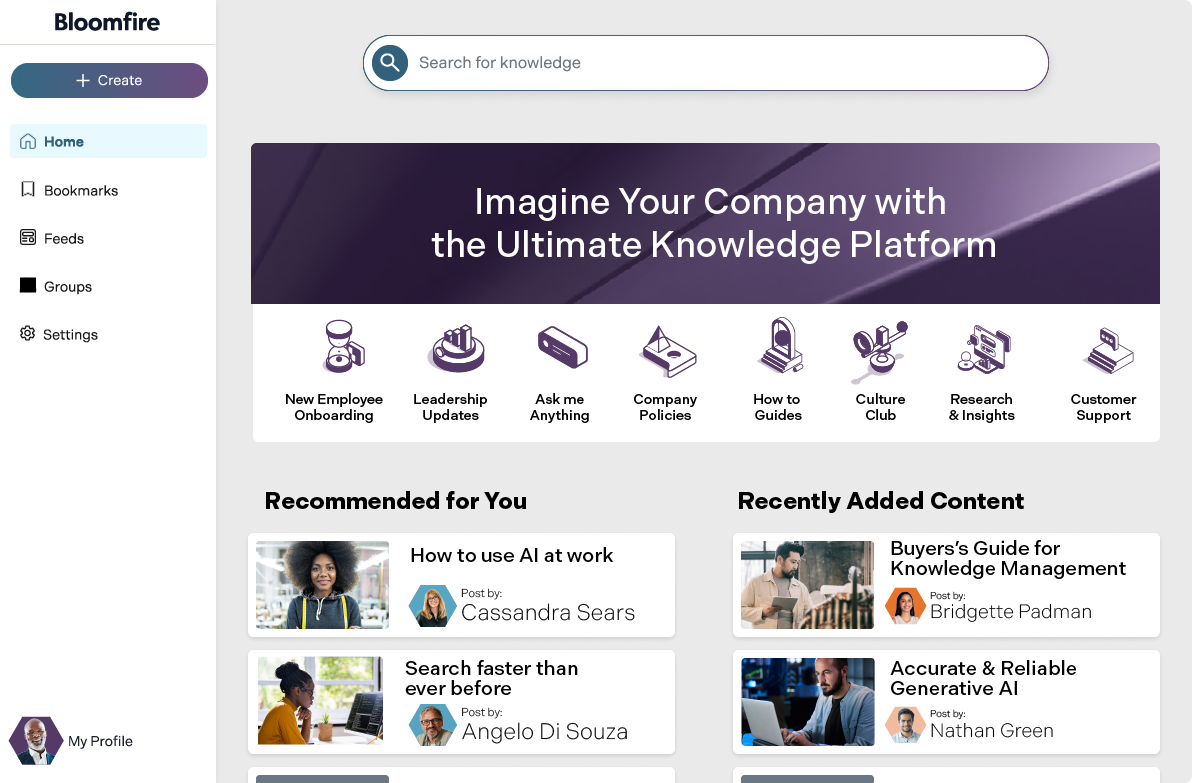 Bloomfire Knowledge Management Software