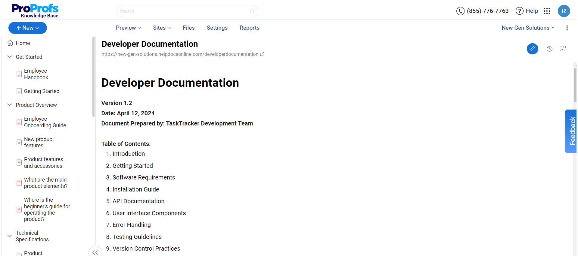 write developer documentation