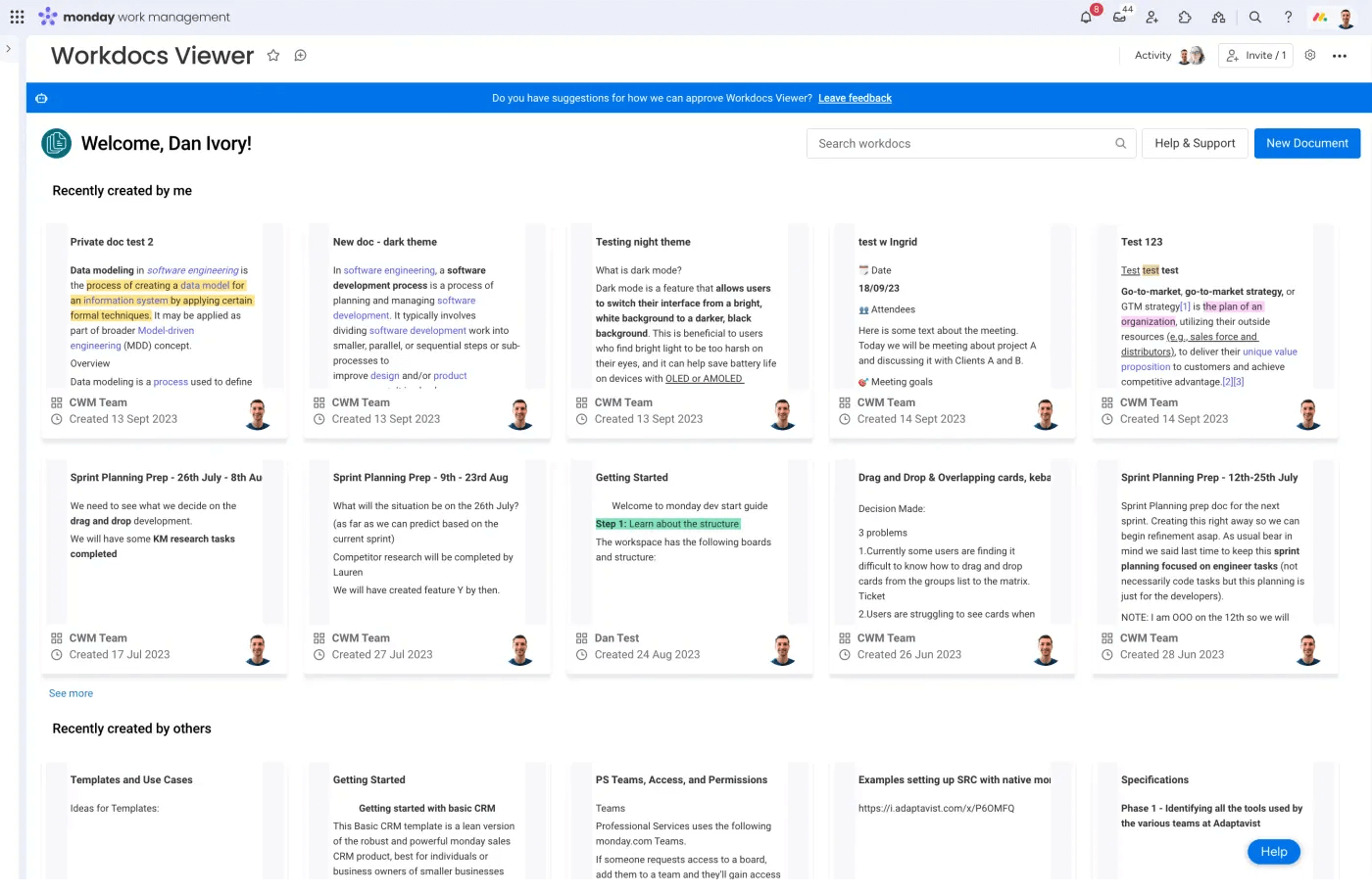 Monday Workdocs - Best for Collaborative Workflows