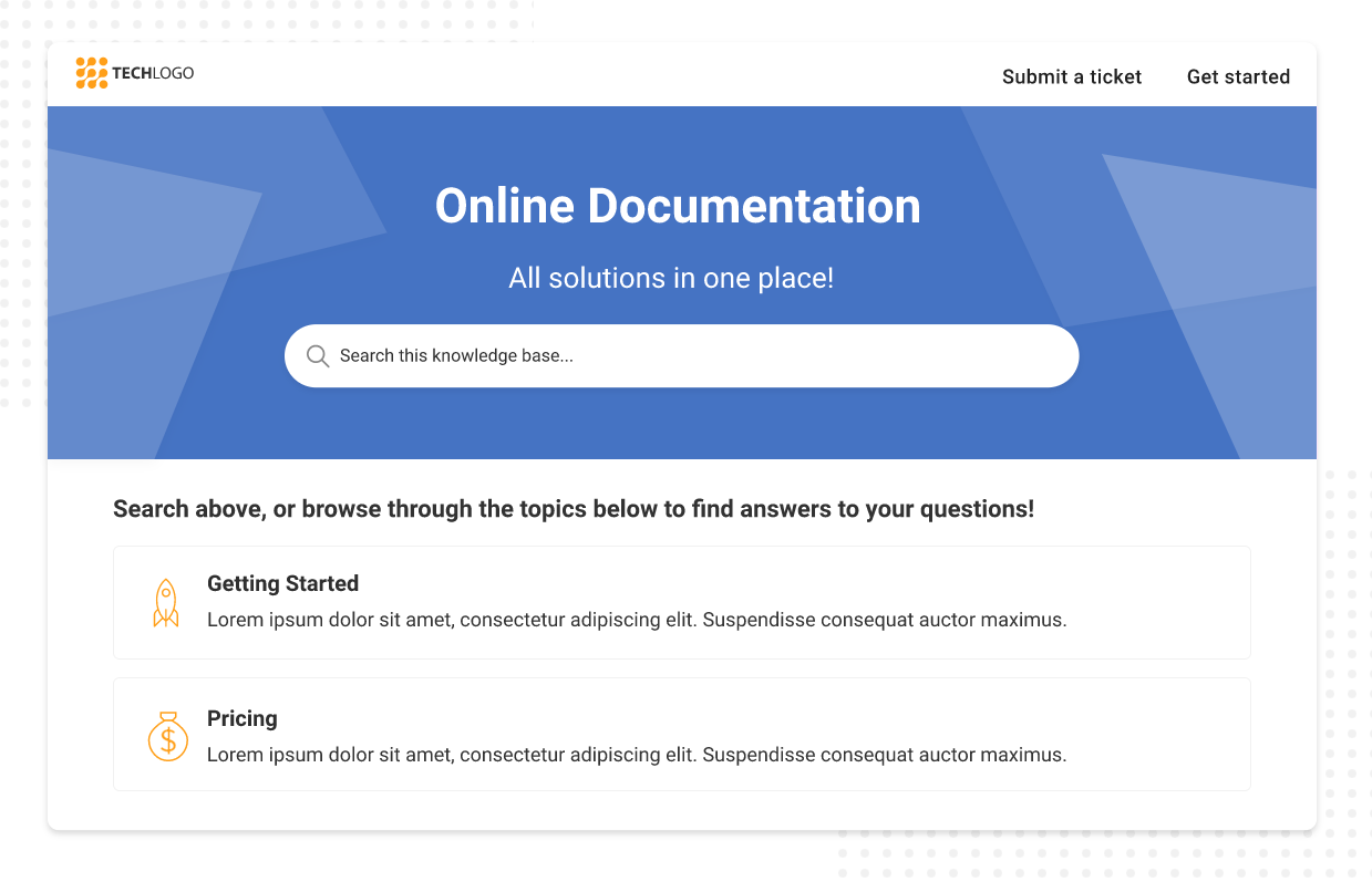 help documentation template