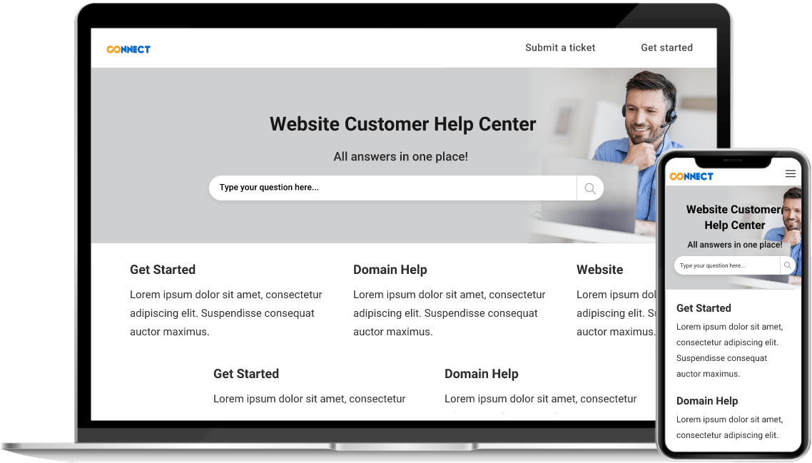 Free Website Customer Help Center Template for Effortless Customer 